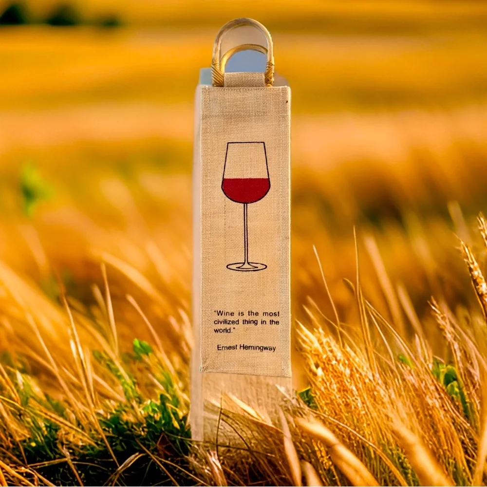 🚫SOLD🚫 LINEN WINE BAG 🍷 🍾 - Picture 2 of 6